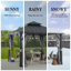 Pavillon de jardin à toit rigide de 10 pi x 10 pi Sunjoy, pavillon de jardin d'extérieur à cadre en aluminium, pavillon de jardin à toit rigide en acier à 2 niveaux avec filet, rideau et crochet de plafond