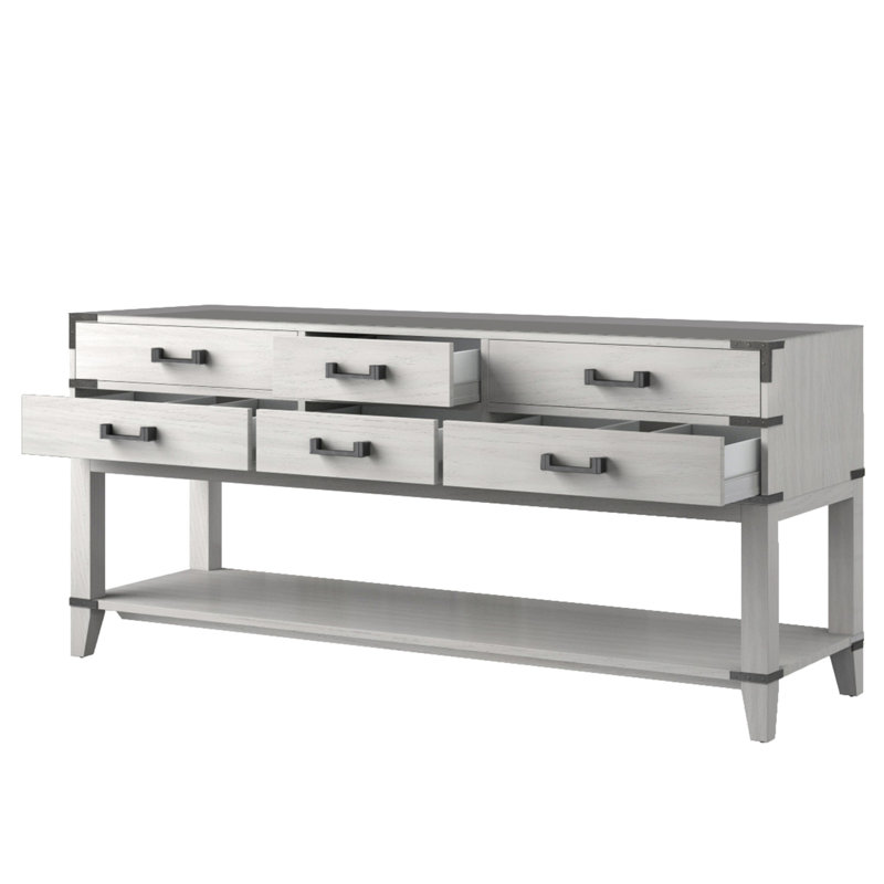 72 po Meuble-lavabo double en chêne blanc - option de rangement en bois massif à fermeture douce et compartiment abondant entièrement assemblé de 72 po x 22 po