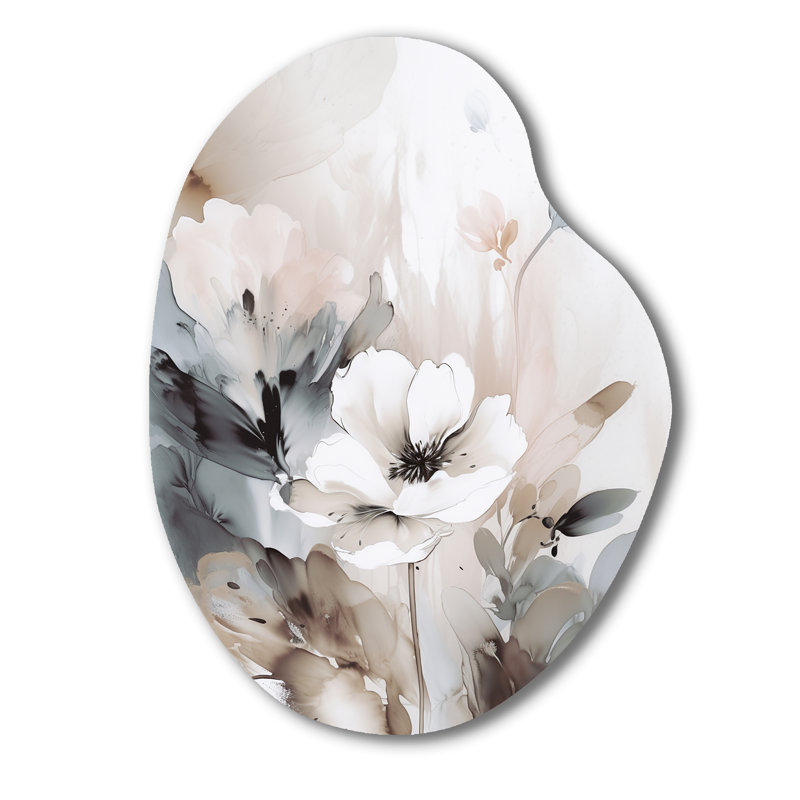 Nadeau - Art floral asymétrique en métal en forme de poire, H 30 po x l 22 po x P 1 po