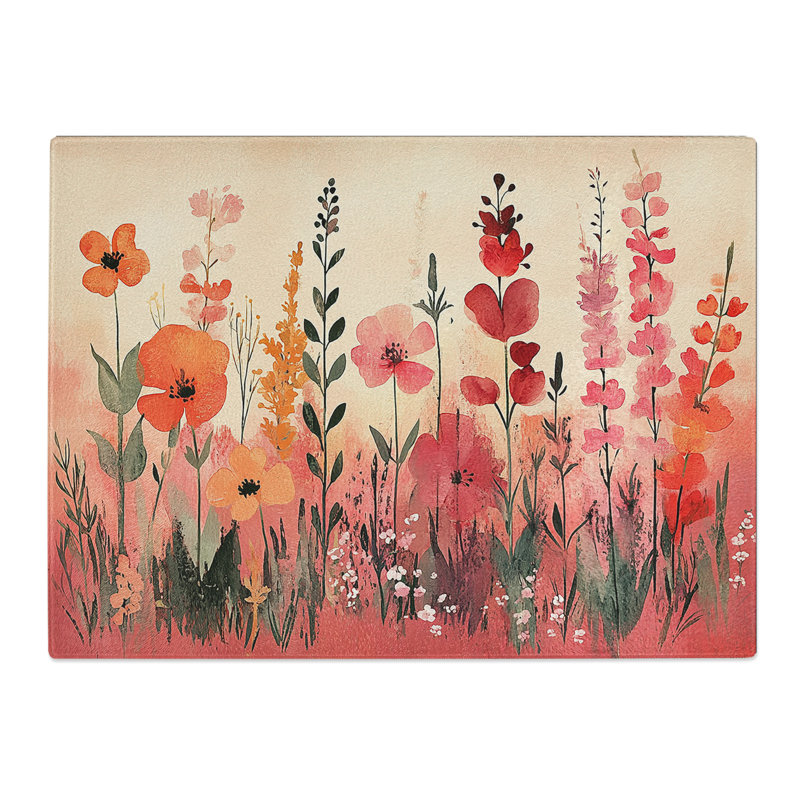 Wildflower Dream  Glass Chopping Board