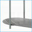 Table basse à haute brillance grise avec pieds chromés, rangement intégré Conception peu encombrante