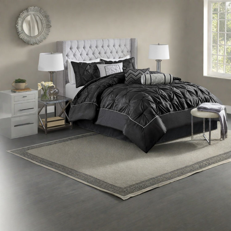 Elegant 7 Piece Bedding Sets Polyester Sophisticated Bedroom