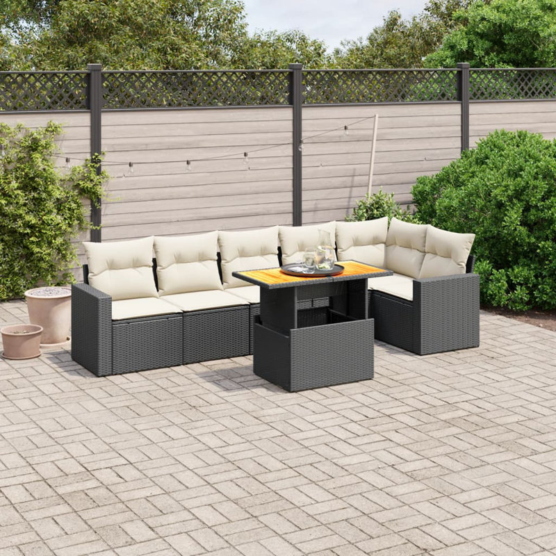 Vidaxl Garden Sofa Set Black