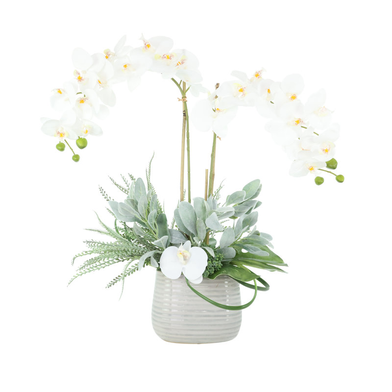 Orchid Faux Floral in Pot