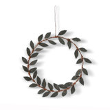 Upcycled Tent Canvas Olive Mini Leaf Wreath