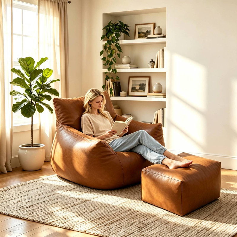 Fauteuil à billes avec repose-pieds
