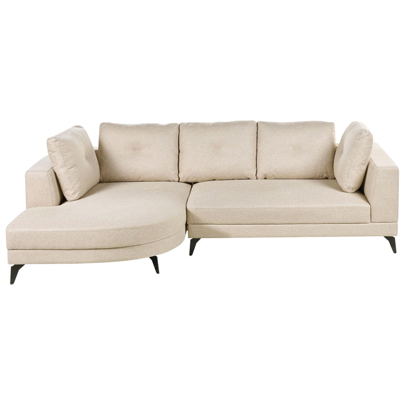 Bernardin 3 Seater Sofa & Chaise, Light Beige, Right Hand Facing