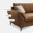 Orange Genuine Leather Modular Sofa cushion couch