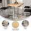 Table commerciale en bois massif L 48 po x l 30 po avec deux bases en T de 22 po x 22 po-1749397404-1749397395-1749397393