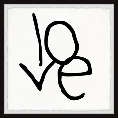 «All You Need Is Love» par Marmont Hill - impression d'art textuel sur cadre photo