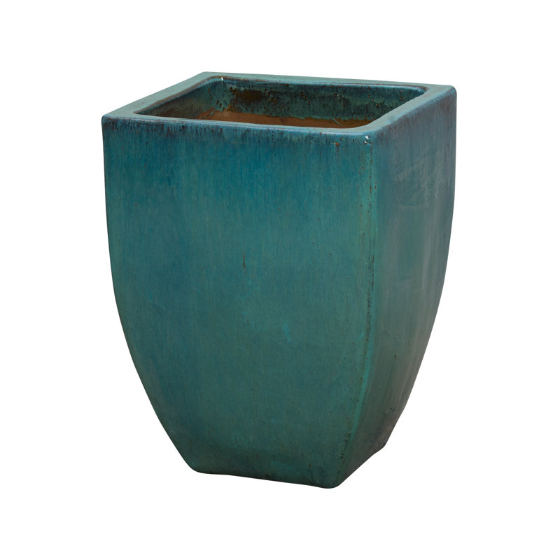 Pot à fleur Creasman, H 22 po x l 17 po x P 17 po, Bleu sarcelle