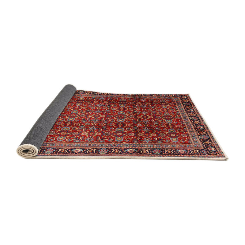Tapis de style oriental rouge, Carré 8 pi