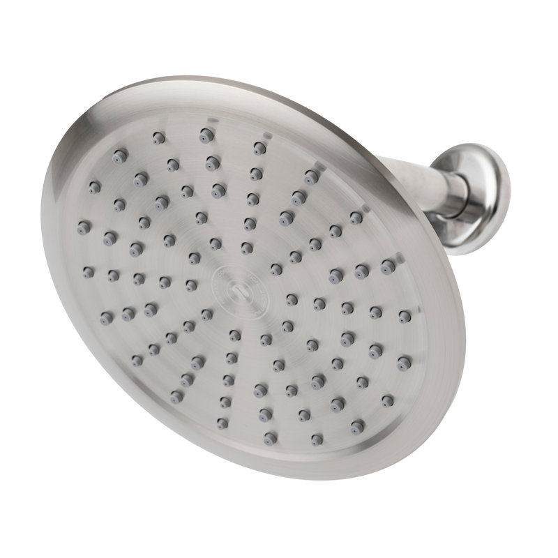 Brushed Nickel 8-Inch Round Rain Shower Head