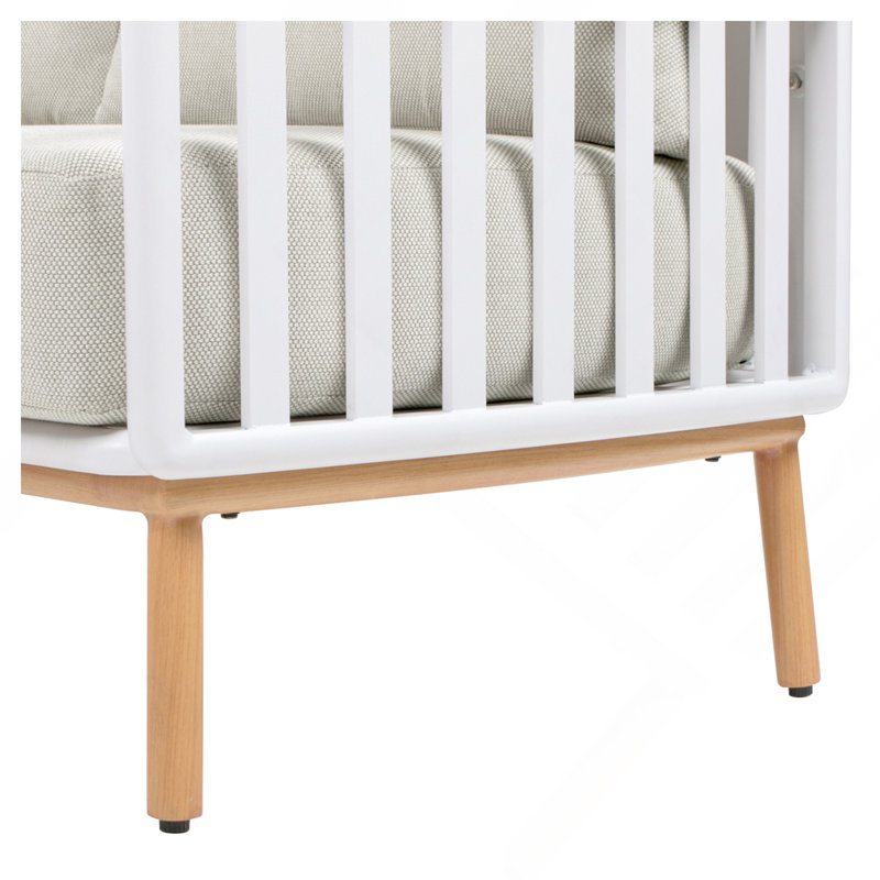 Ensemble de canapé d'extérieur 2 pièces en teck et aluminium 2 pièces Sand Dune Chenille