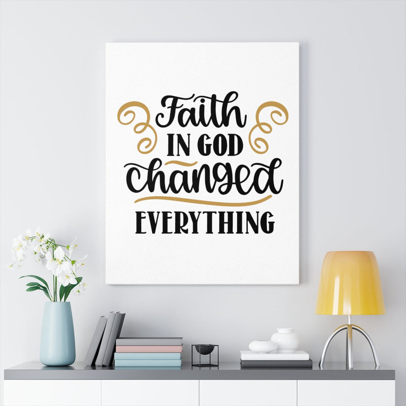 Faith In God - Wrapped Canvas Print, 36cm H x 28cm W