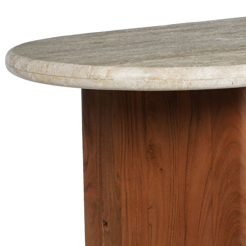 Catalena 39'' Stone Top Console Table
