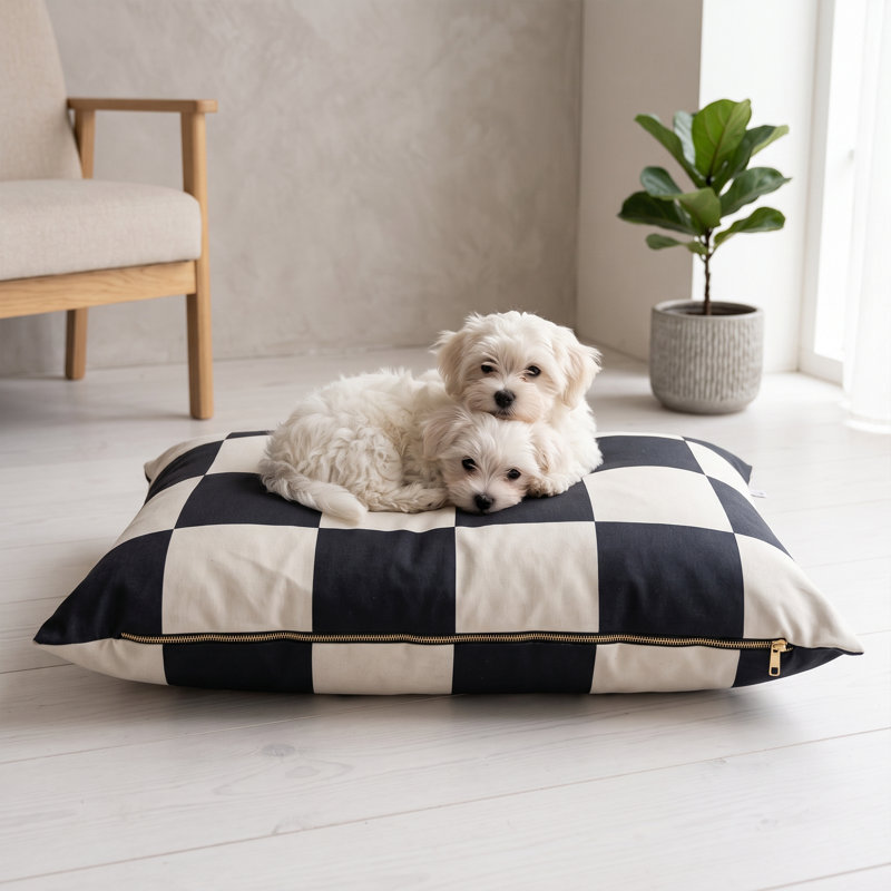 Lit confortable pour chien CozyPaws, Black/White