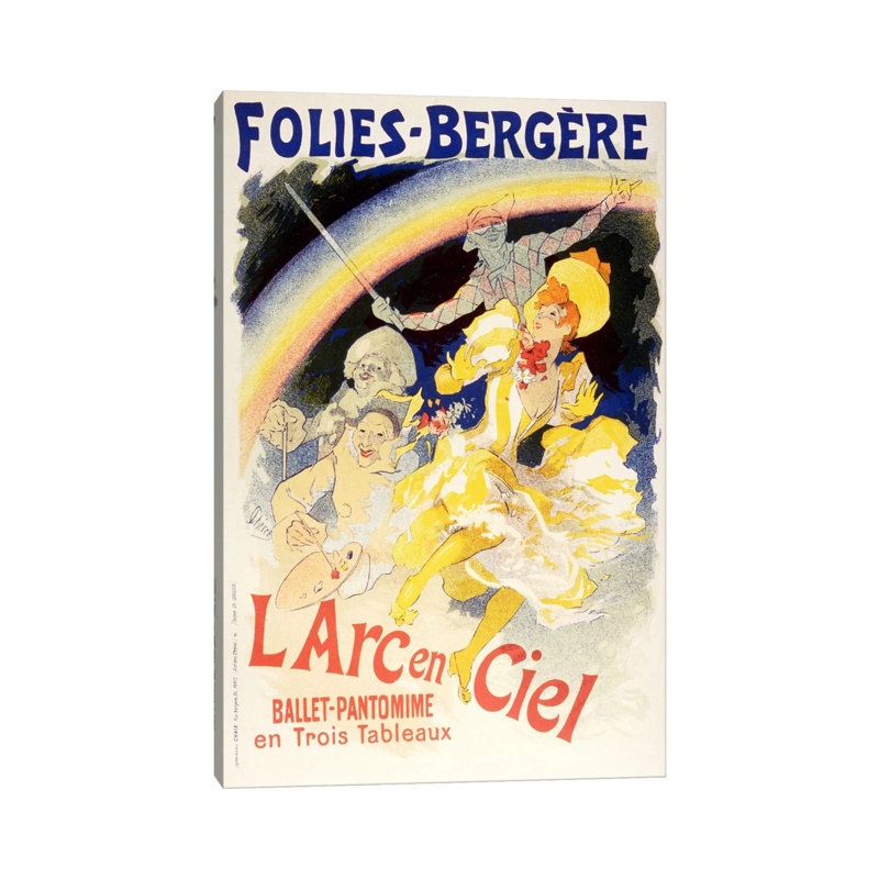 Larc En Ciel (Ballet-Pantomime En Trois Tableaux) Folies - Bergere Vintage Poster - Wrapped Canvas Print