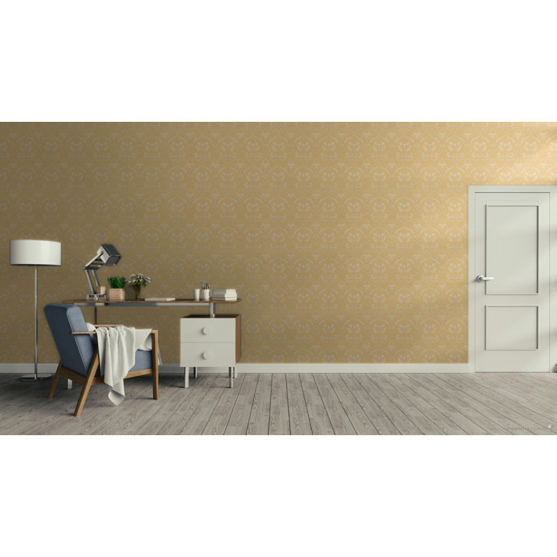 Italian Classics 4 Traditional Damask 3D Embossed Wallpaper Roll, Red