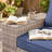 12-Piece Outdoor Modular Sectional Patio Conversation Set With Fire Pit Table, Swivel Rocker Chairs & Ottomans-1289850935