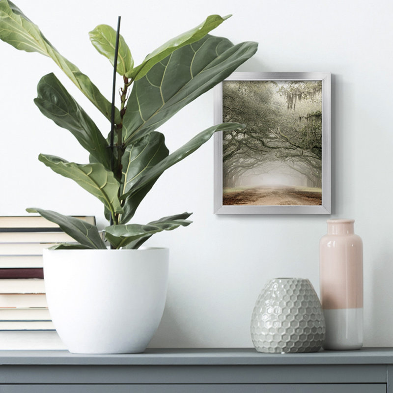 " Doris Duke Garden ", Silver Framed Canvas, No Mat