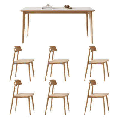 Modern simple dining table and chair combination