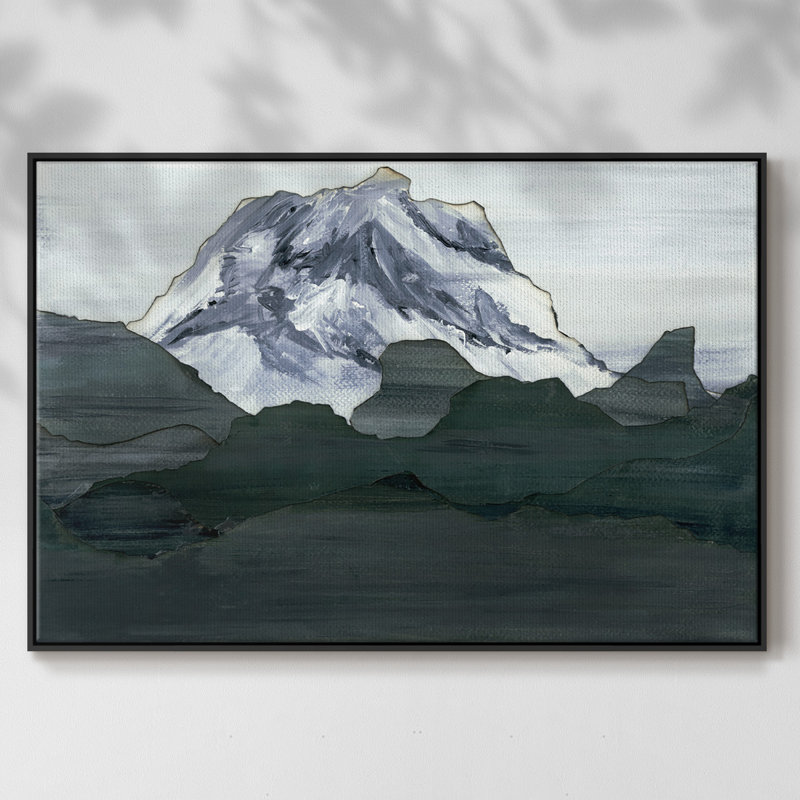 " Summit ", 27" H x 41" W x 2" D, Black Floater Framed Canvas