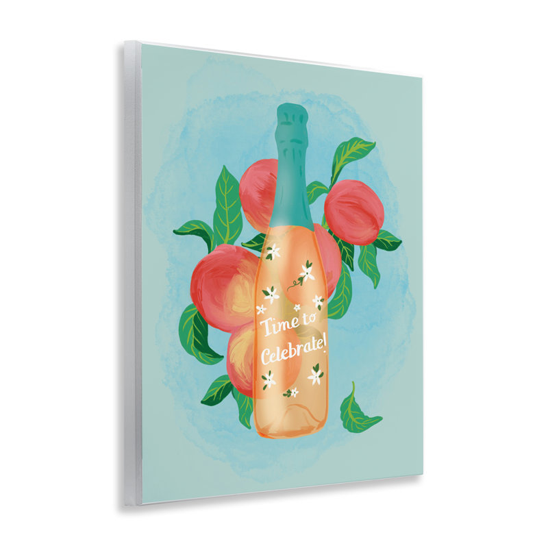  «Champagne with Budding Blooms», art mural sur bois par Be Ni La