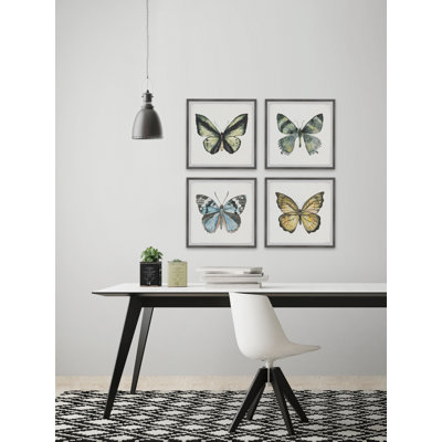 Godines Fly Like A Butterfly - Ensemble de 4 cadres photo