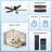 42 ''- Blade Modern Ceiling Fan with LED Lights and Remote Control, 6 Speeds Reversible DC Motor, 3 Color Lights, Timer, Double-sided Wood Blades-582943718-574784613