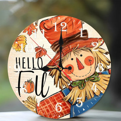 10-Inch Wooden Wall Clock, Silent Movement, Battery Operated (AA Batteries Not Included), Artistic  Decor, Perfect for Home Accents