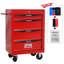 Coffre à outils roulant en métal avec 4 tiroirs, armoire à outils à 4 tiroirs de 20 po avec glissières à roulement à billes, coffre à outils en acier-1429140458