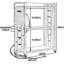Étagère de boulanger de cuisine avec prise de courant intégrée et panneau perforé, étagère de rangement sur pied à 3 niveaux avec tablettes réglables et roulettes pour le micro-ondes, les appareils électroménagers et l'organisation de la cuisine