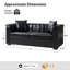 Canapé Fernando moderne de 180 cm de large en similicuir capitonné avec coussins-497379251