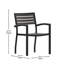 Chaises de patio empilables en aluminium toutes saisons Saville avec lattes en faux teck-1898526080