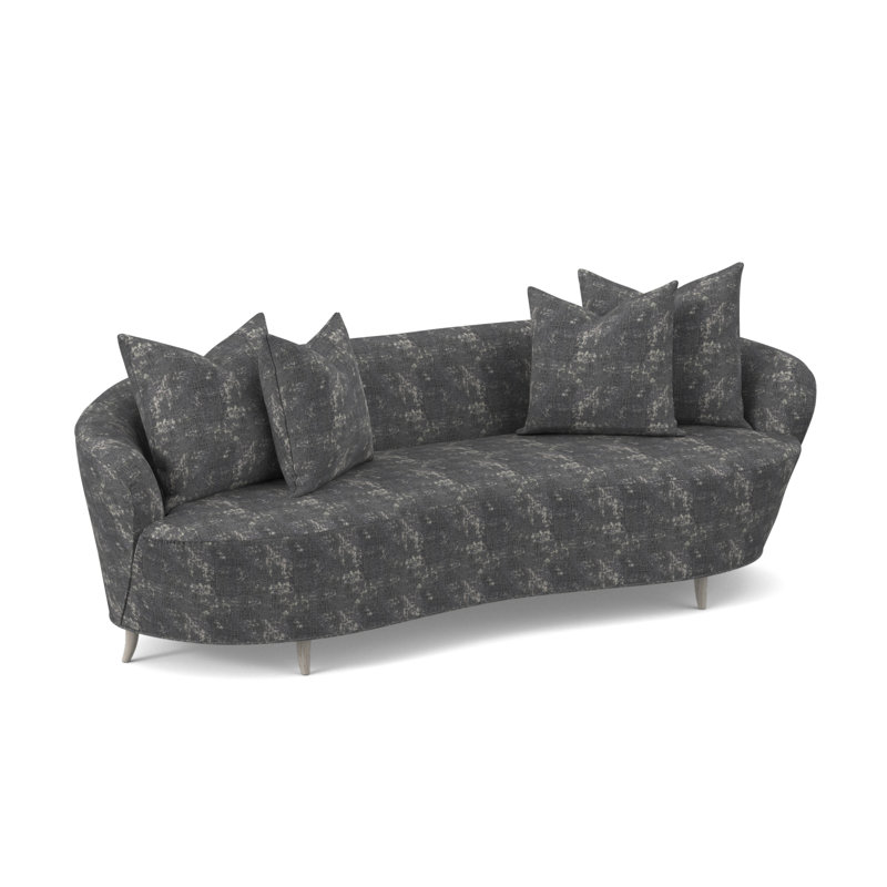 Boomerang Sofa, Margaret Lagoon Polyester Blend, Bisque