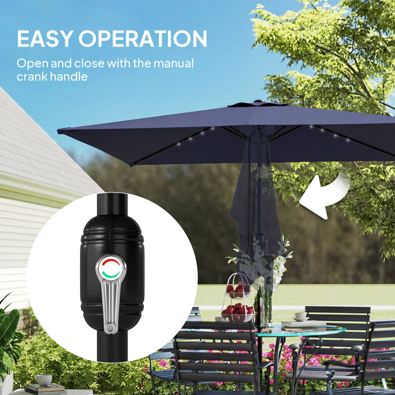 289cm Market Parasol, Blue