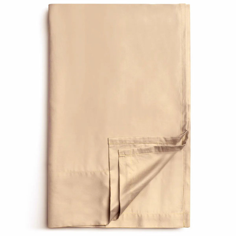 Sunrise Sateen Sheet Set, King Sheet Set with 2 Pillowcases, Sand