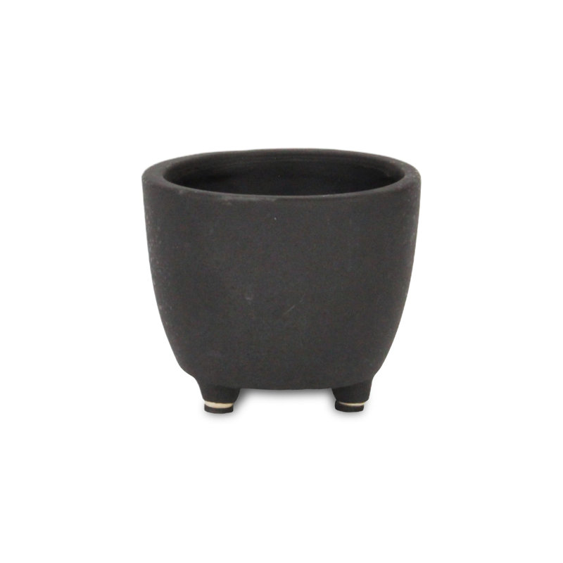 Tressy Handmade Ceramic Pot Planter, 4" x 4.5" x 4.5"