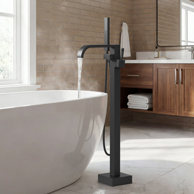 Robinet de baignoire monotrou en acier inoxydable 304 avec douche à main
