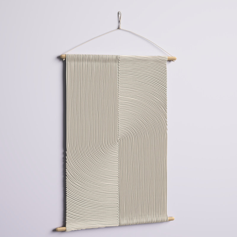 Suspension murale en coton, Gris
