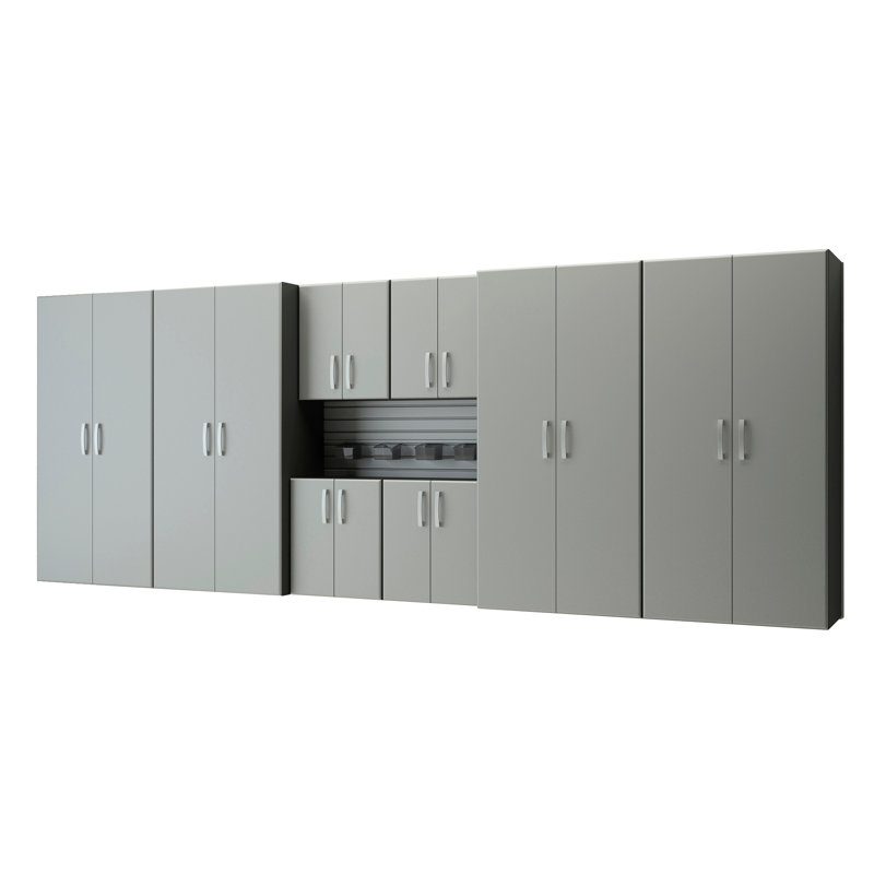 8 Piece Plastic Storage System, Silver