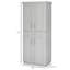 Armoire de cuisine autoportante grise - Rangez et organisez votre garde-manger moderne avec des tablettes réglables, des portes et un tiroir polyvalent