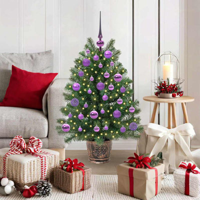  Artificial Christmas Tree with 150 LEDs Green PE and PVC