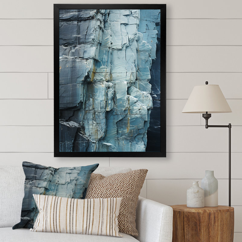 Glacier Glaciers Edge I - Paysage et nature, art mural, salon, H 20 po x l 12 po x P 1 po, Cadre photo noir
