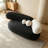 Modern Black Solid Wood Suede Leather Sofa