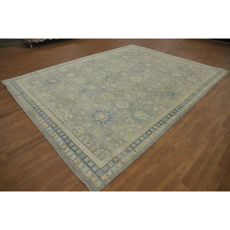 Tapis teint à la main Oushak 9 x 12
