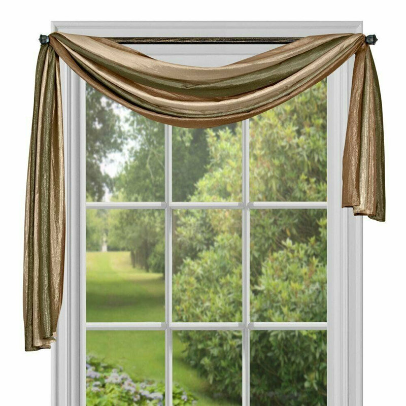 Velia Sheer Window Scarf, Earth