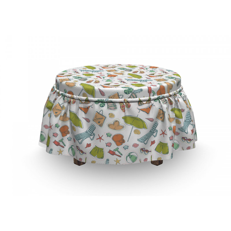 Housse pour de repose-pieds summer beach