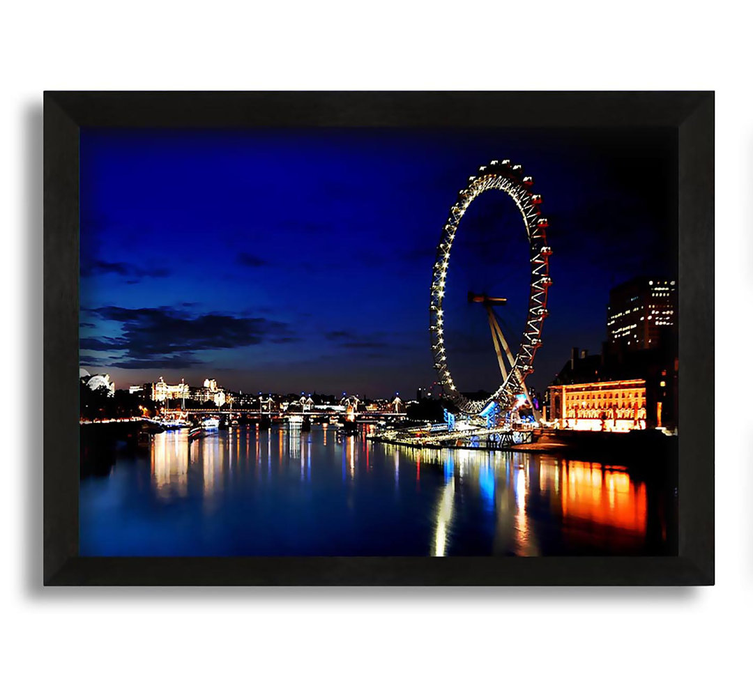 Gerahmtes Leinwandbild London Eye At Night